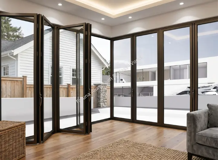 Modern home exterior with lighting design
