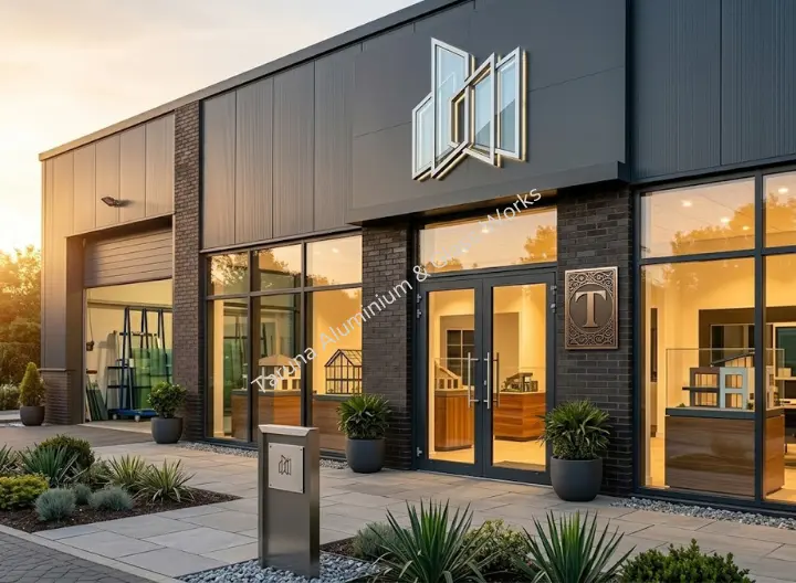 Modern home exterior with lighting design