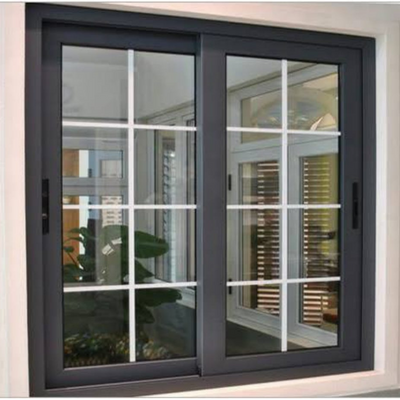 Aluminium sliding window with a sleek design.