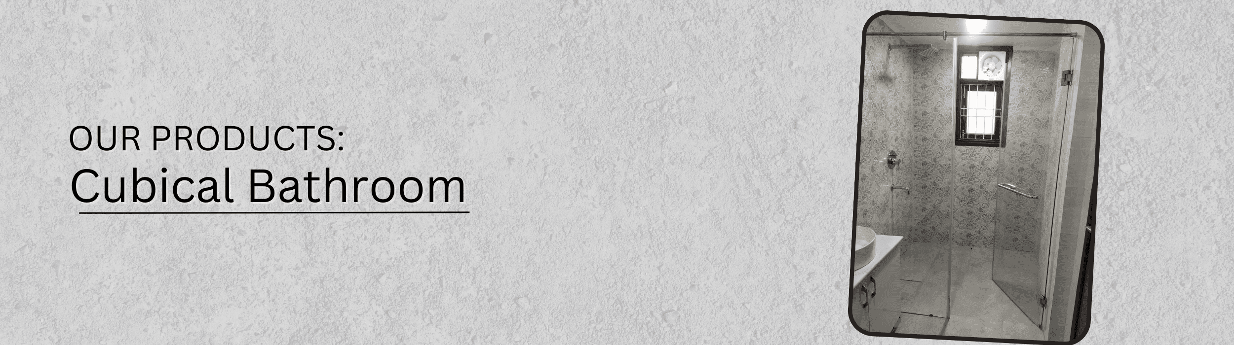 Modern cubical bathroom in Faridabad with sleek glass enclosures, perfect for contemporary bathroom interiors.